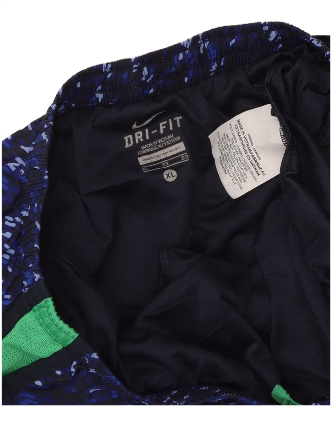 NIKE Pantalones cortos deportivos Dri Fit para mujer UK 40 XL Poliéster color azul marino