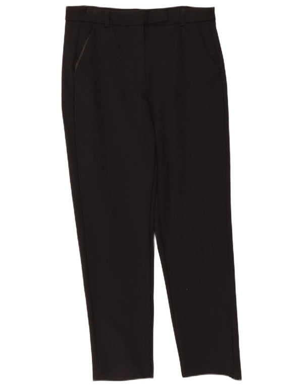 Marks & Spencer Pantalones Casuales Rectos para Mujer UK 10 Small W30 L25 Negro