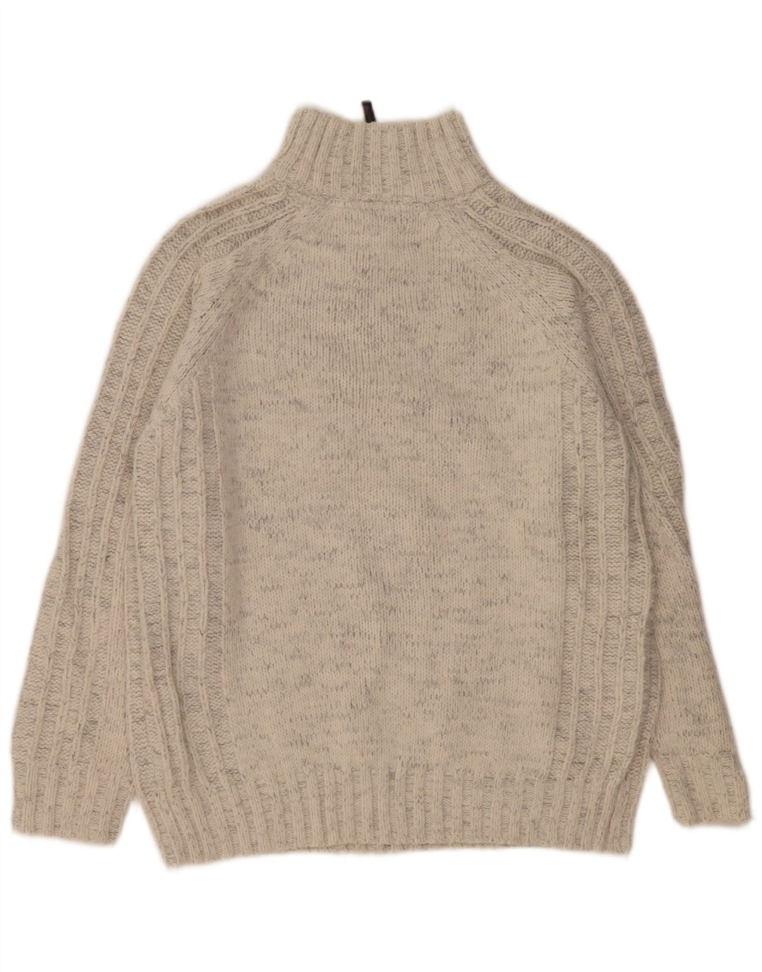 Marks & Spencer Jersey De Cuello Con Cremallera Para Hombre Acrílico Moteado Blanco Mediano