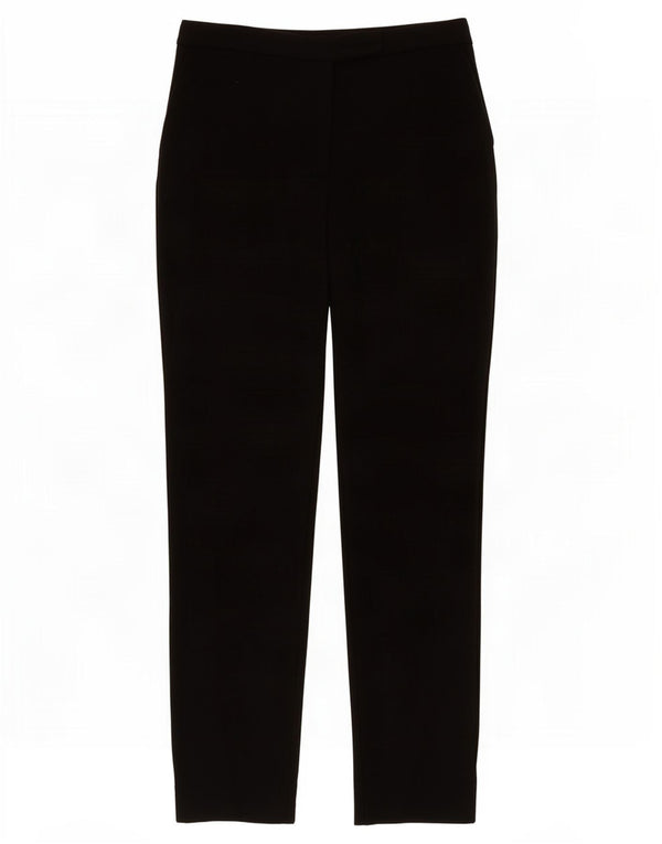 Marks & Spencer Pantalones casuales de cintura alta para mujer UK 10 Small W24 L30 Negro