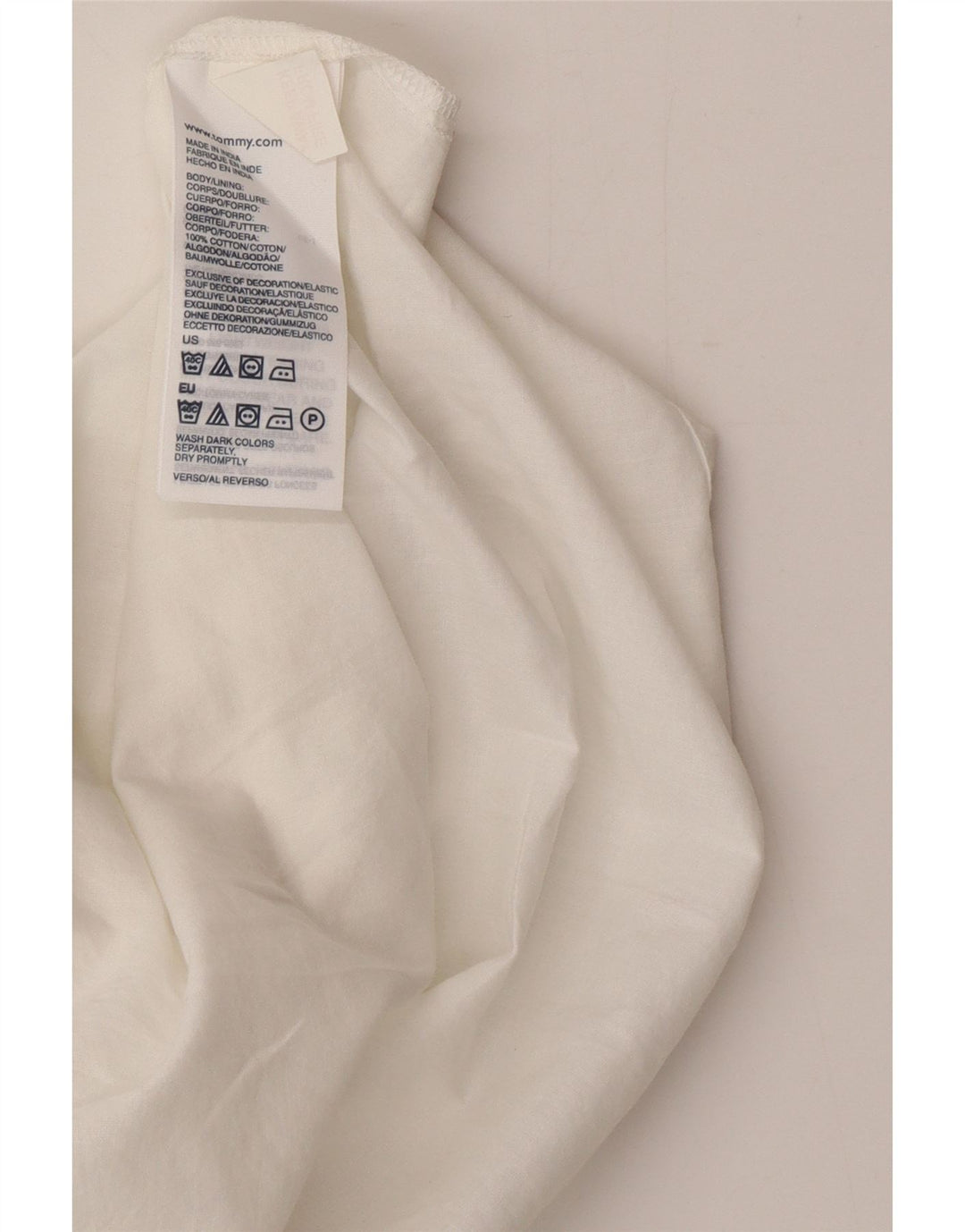 Tommy Hilfiger Vestido de verano para mujer UK 8 Small White Check Cotton