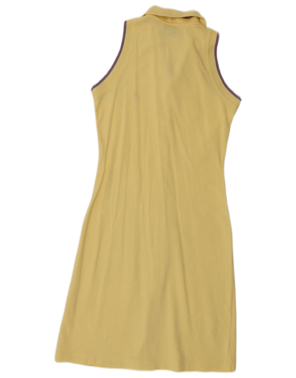 Asics Vestido camisero sin mangas para mujer UK 8 Small Amarillo