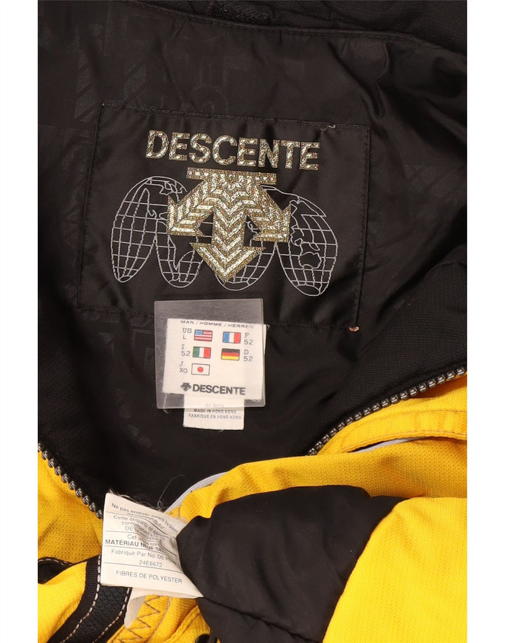 Descente Chaqueta de esquí para hombre IT 52 Poliéster color block amarillo grande