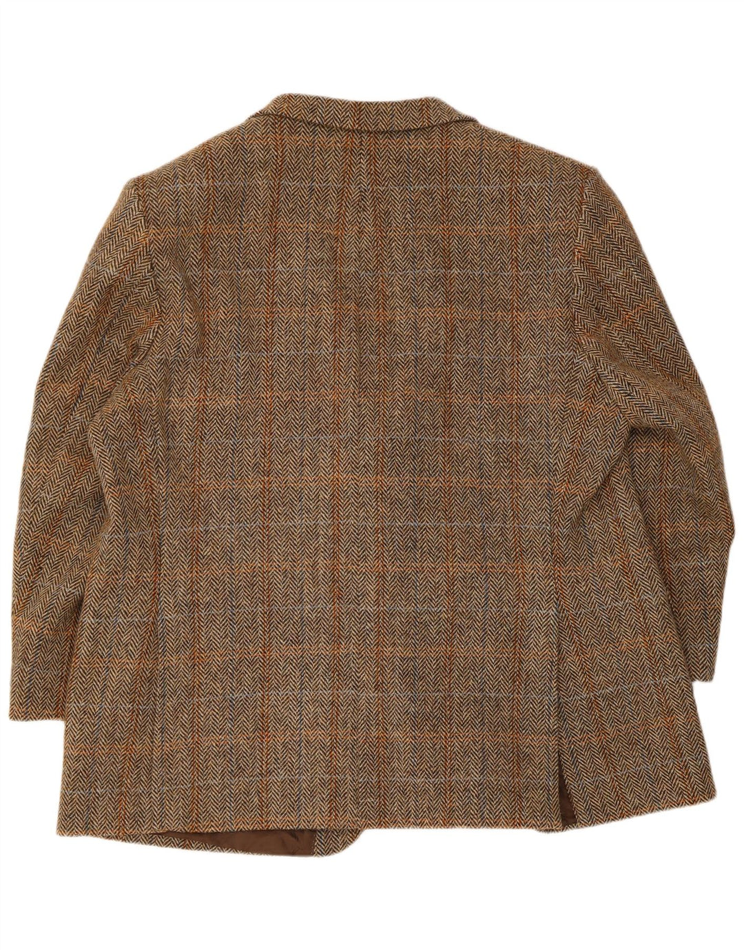 Harris Tweed Chaqueta tipo blazer de 2 botones para hombre UK 42 XL Lana nueva a cuadros marrón