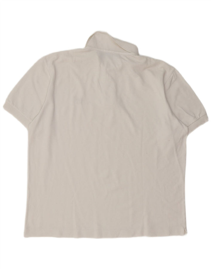 Henry Cottons Polo para hombre grande de algodón blanco