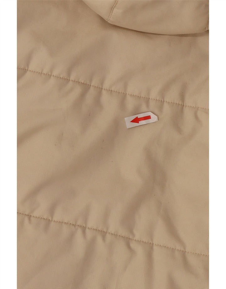Jack Wolfskin Abrigo acolchado con capucha para mujer UK 12/14 Medium Off White