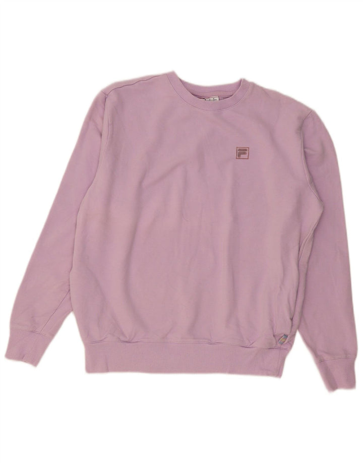 FILA - Sudadera extragrande para mujer, talla 10, algodón morado pequeño