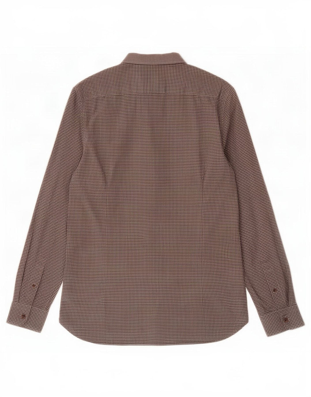 Ted Baker Camisa para hombre Talla 3 Algodón a cuadros marrón medio
