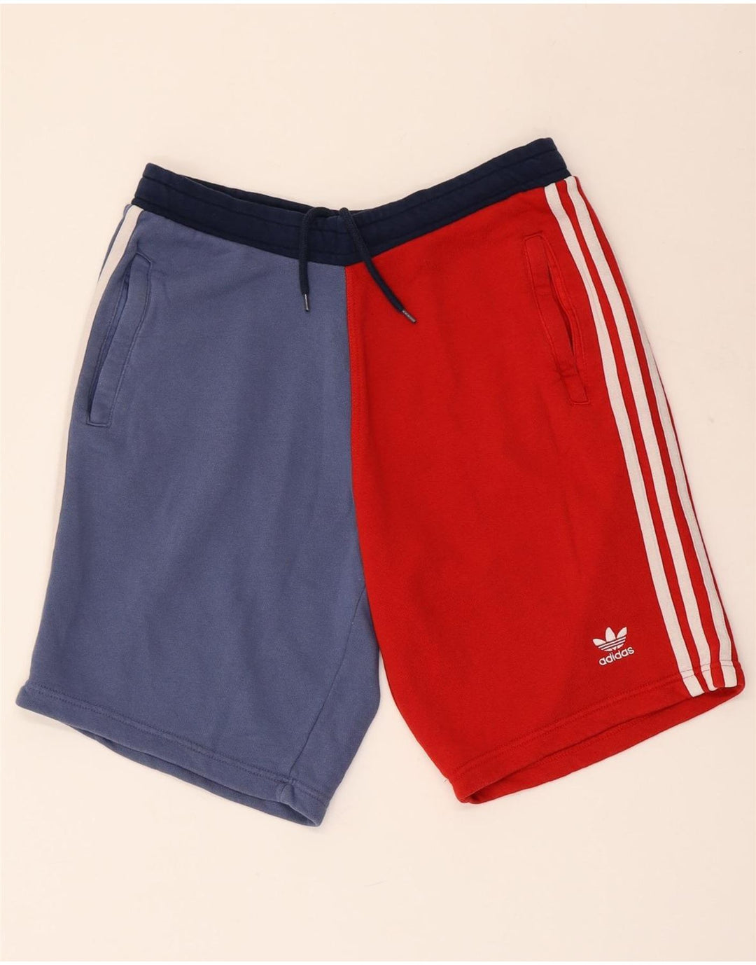 Adidas - Pantalones cortos deportivos para hombre, algodón color block mediano, multicolor