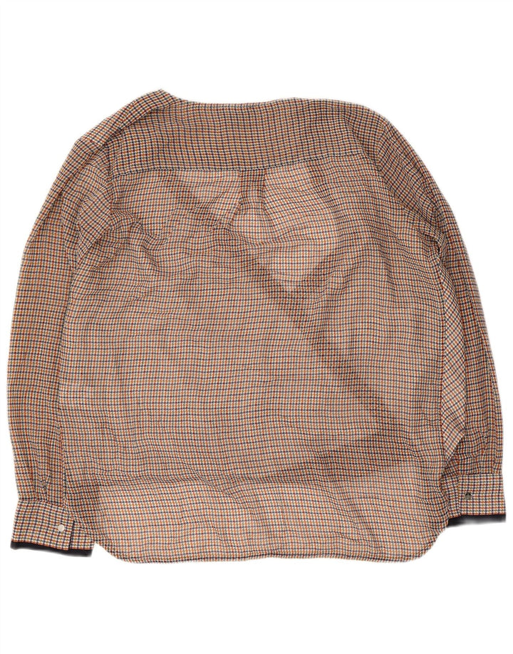 DKNY Blusa de manga larga para mujer UK 46 Large Multicolor Houndstooth