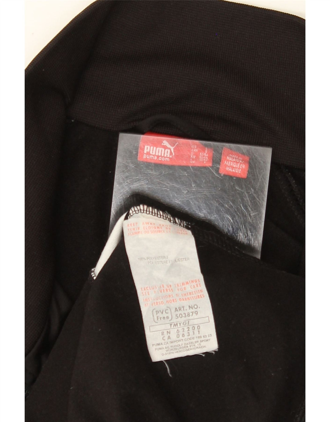 Puma Hombre Chándal Top Chaqueta Grande Negro Colorblock Poliéster