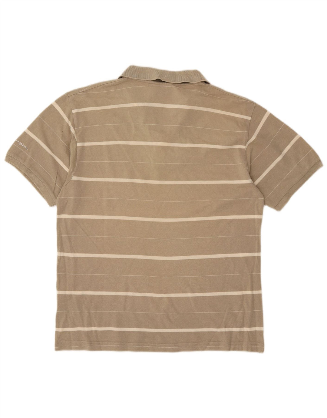 Champion Polo Para Hombre De Algodón A Rayas Beige Medio