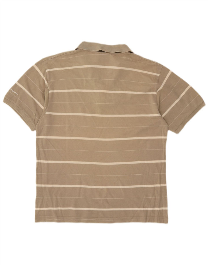 Champion Polo Para Hombre De Algodón A Rayas Beige Medio