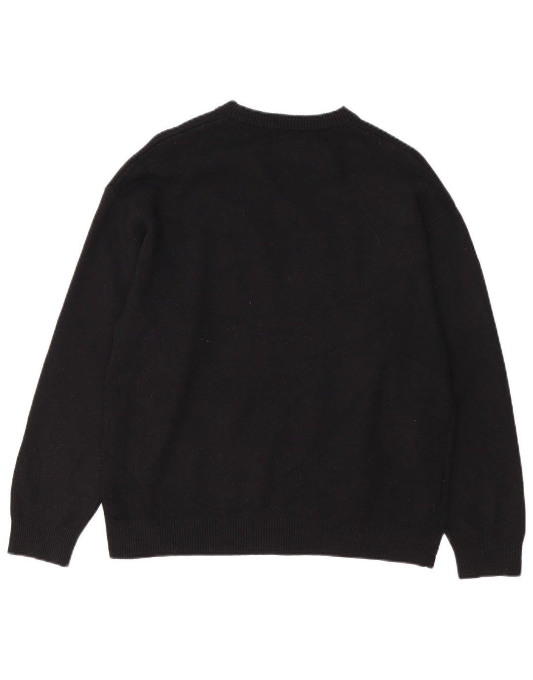 Zara - Jersey de cuello redondo para mujer, talla 40, talla mediana, viscosa negra