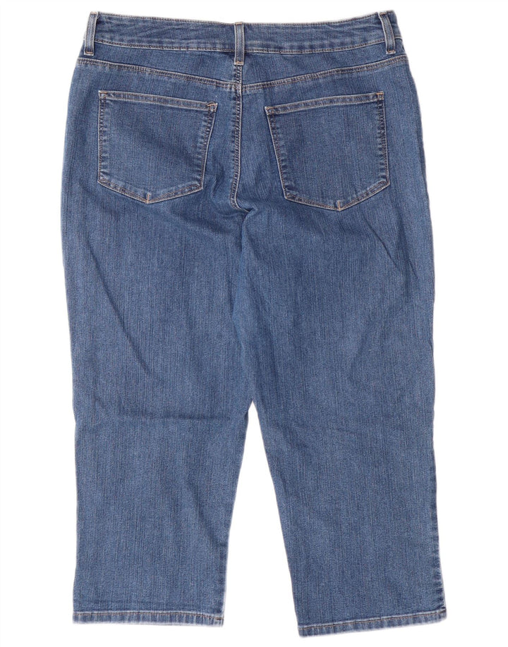 LEE Vaqueros capri de ajuste clásico para mujer US 16 2XL W34 L22 Algodón azul