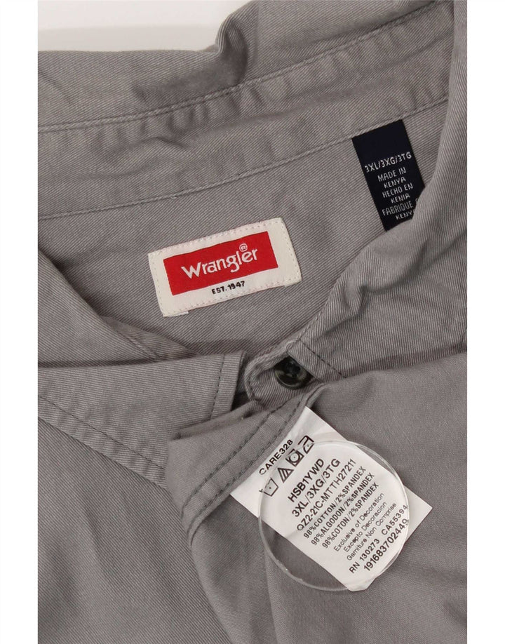 Wrangler Camisa Manga Corta Hombre 3XL Algodón Gris