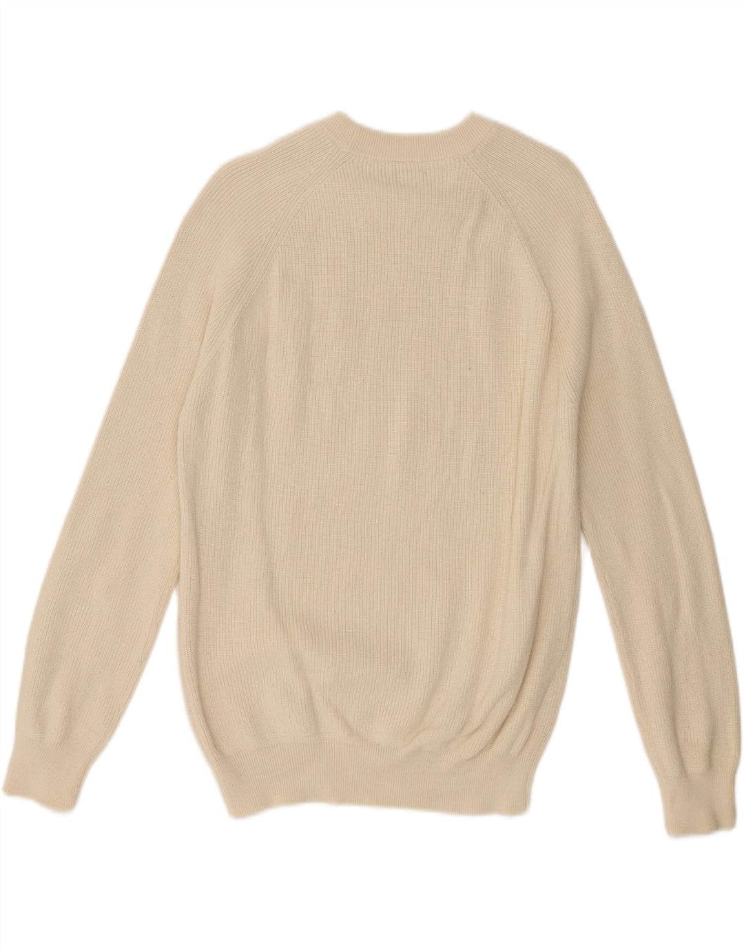 Zara Hombre Jersey Cuello Redondo Jersey Algodón Beige Medio