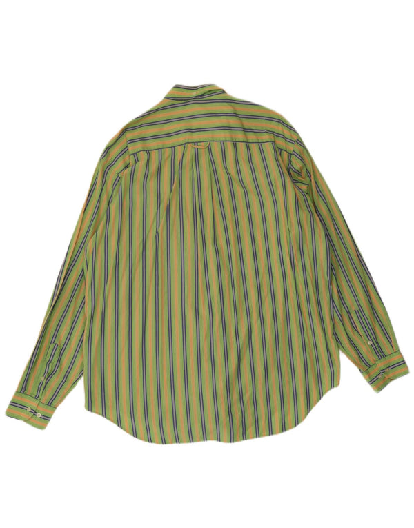 Camisa Lacoste Hombre Talla 44 XL Verde Rayas
