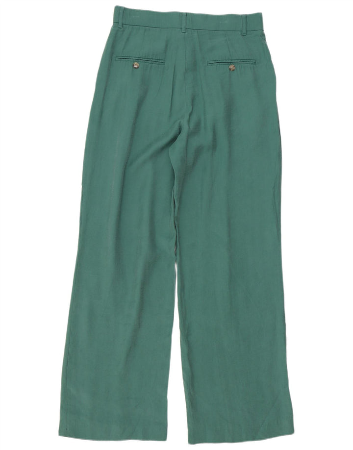Zara Mujer Pantalón Chino Pegged Mediano W28 L32 Verde Modal