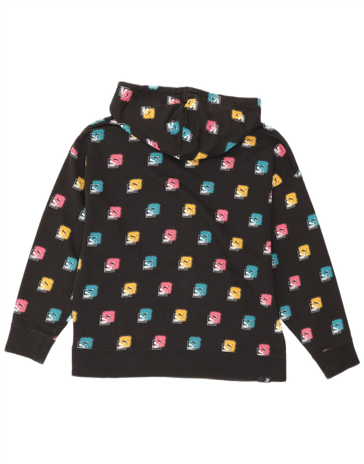 Puma Mujer Graphic Sudadera con capucha Jumper UK 14 Medium Negro