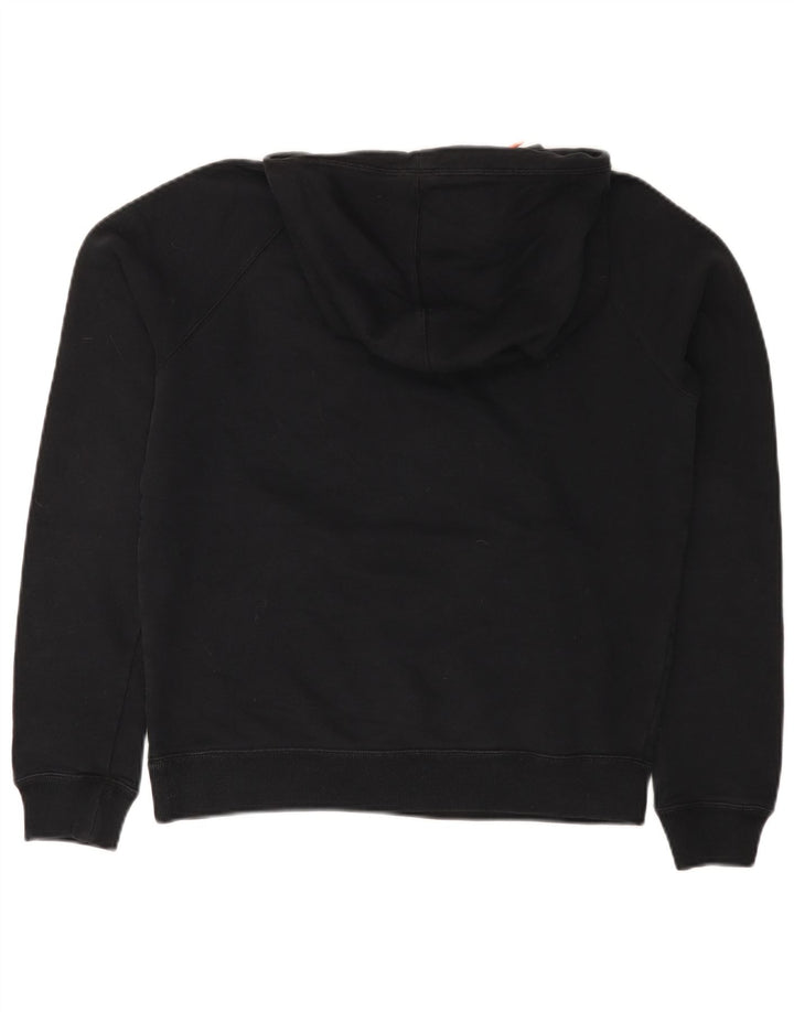 NIKE Sudadera con capucha gráfica para mujer UK 14 Medium Black Cotton