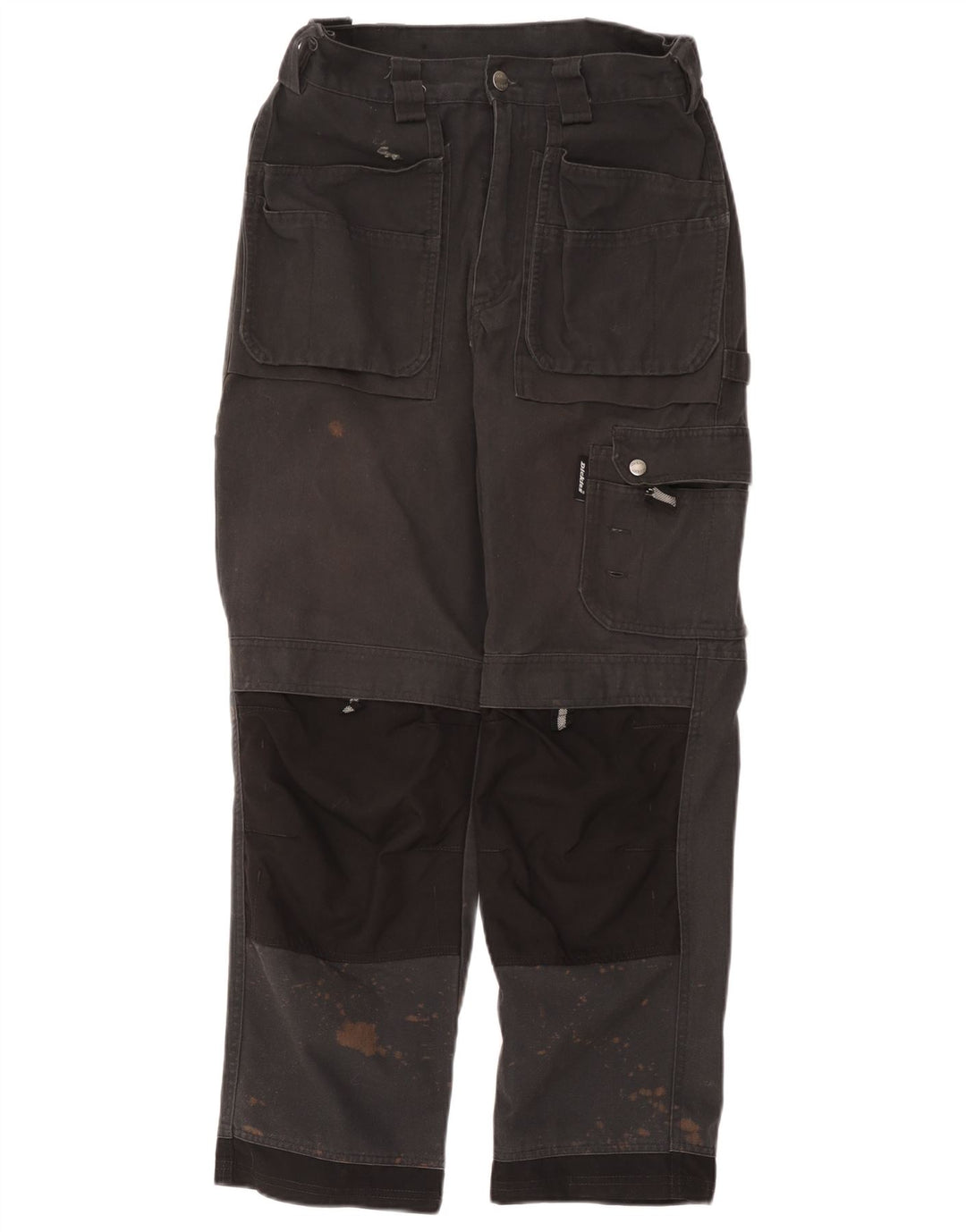 Dickies Pantalones cargo rectos para hombre W30 L28 Poliéster color block gris