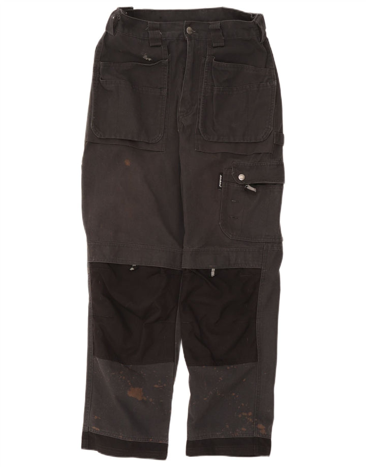 Dickies Pantalones cargo rectos para hombre W30 L28 Poliéster color block gris