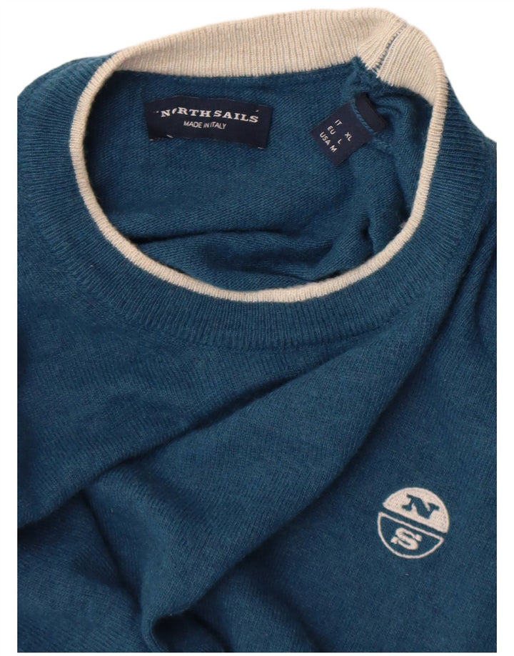 North Sails Jersey De Cuello Redondo Para Hombre Jersey De Poliamida Azul Grande