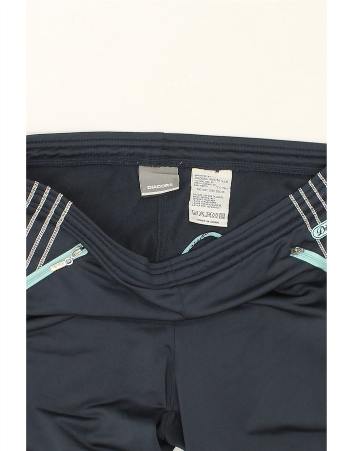 DIADORA Womens Tracksuit Trousers UK 16 Large Navy Blue Polyester Vintage Diadora and Second-Hand Diadora from Messina Hembry 