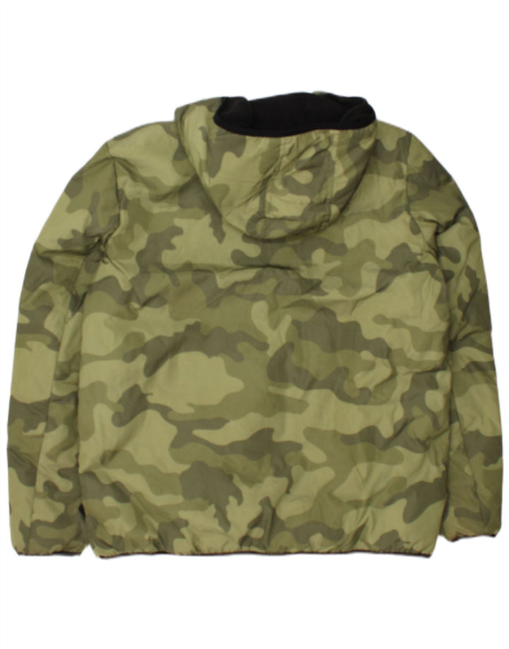 Champion Chaqueta acolchada con capucha para hombre UK 38 Camuflaje caqui mediano