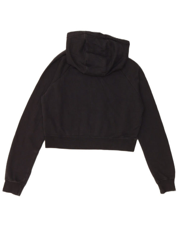 Nike - Sudadera con capucha para mujer, diseño gráfico, talla 40, talla pequeña, algodón negro