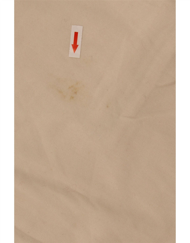 Zara Hombre Polo Cuello Jersey Jersey Pequeño Algodón Blanco Roto