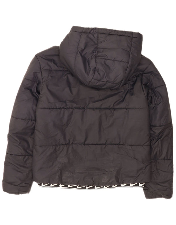 Nike - Chaqueta acolchada con capucha para mujer, talla S, poliéster negro