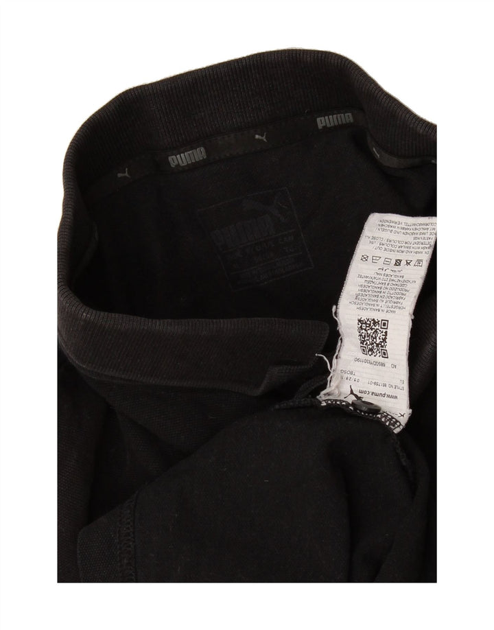 PUMA Mens Polo Shirt XL Black Cotton Vintage Puma and Second-Hand Puma from Messina Hembry 