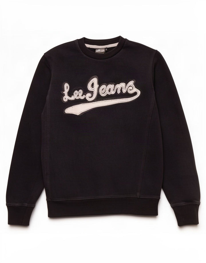 Lee Hombre Sudadera Gráfica Jersey Pequeño De Algodón Negro