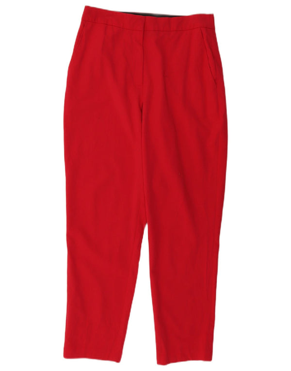 Topshop Pantalones chinos ajustados para mujer UK 10 Small W28 L28 Poliéster rojo