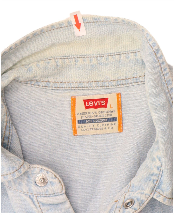Camisa vaquera Levi's para hombre de algodón azul grande
