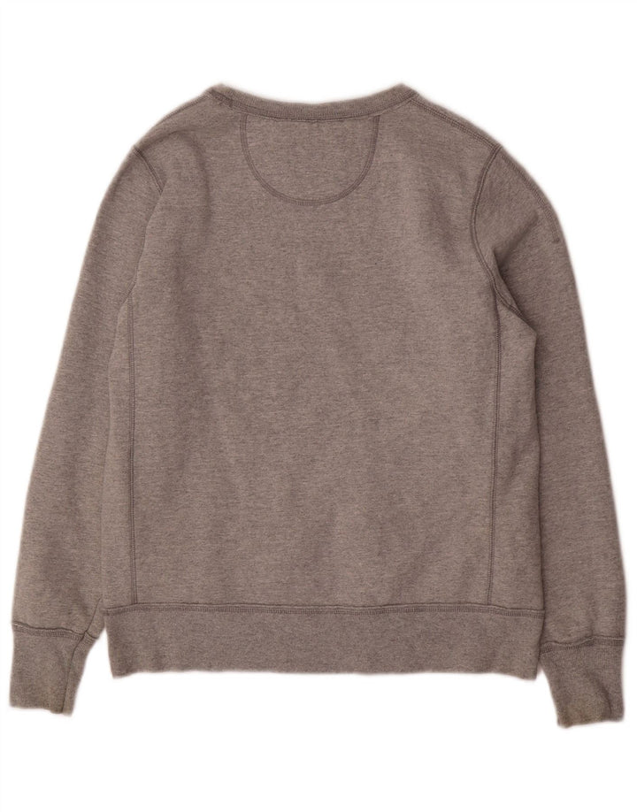 CHAMPION Womens Sweatshirt Jumper UK 14 Medium Grey Flecked Cotton