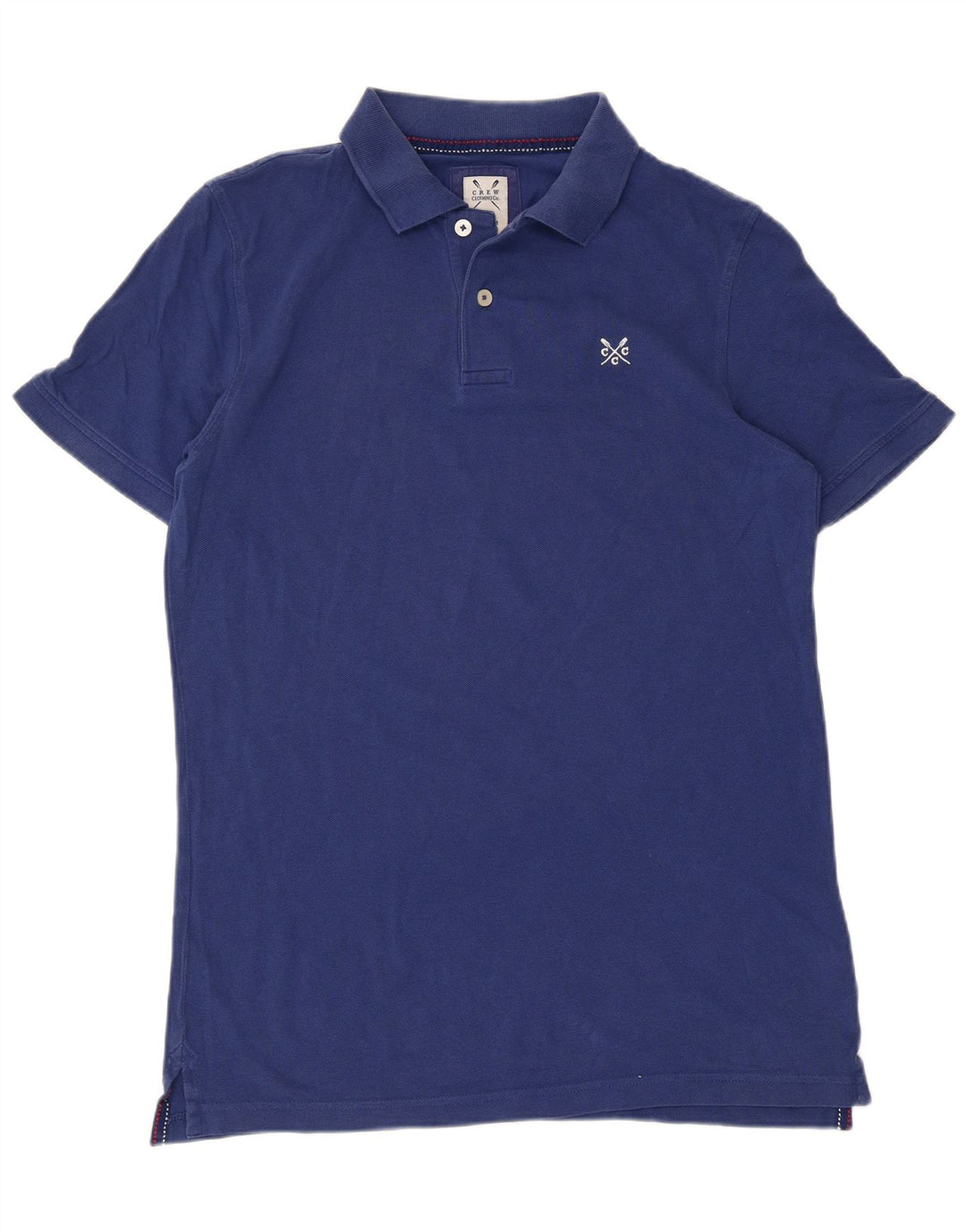 Crew Clothing Polo para hombre de algodón azul medio
