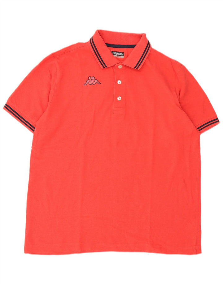 Kappa Polo Hombre Grande Naranja Algodón