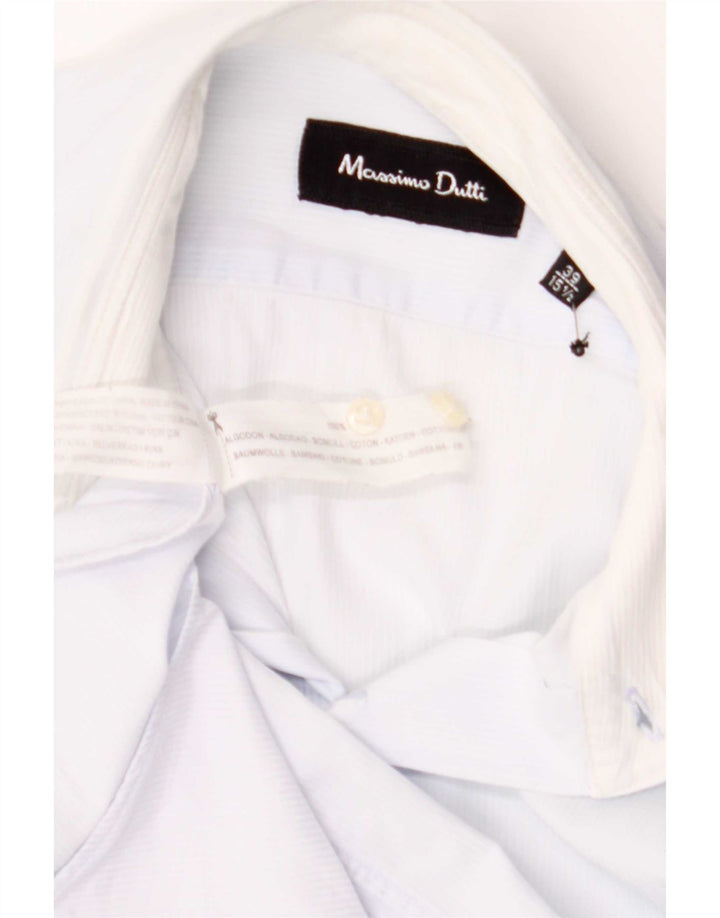 Camisa Massimo Dutti Hombre Talla 39 15 1/2 Azul Medio Algodón