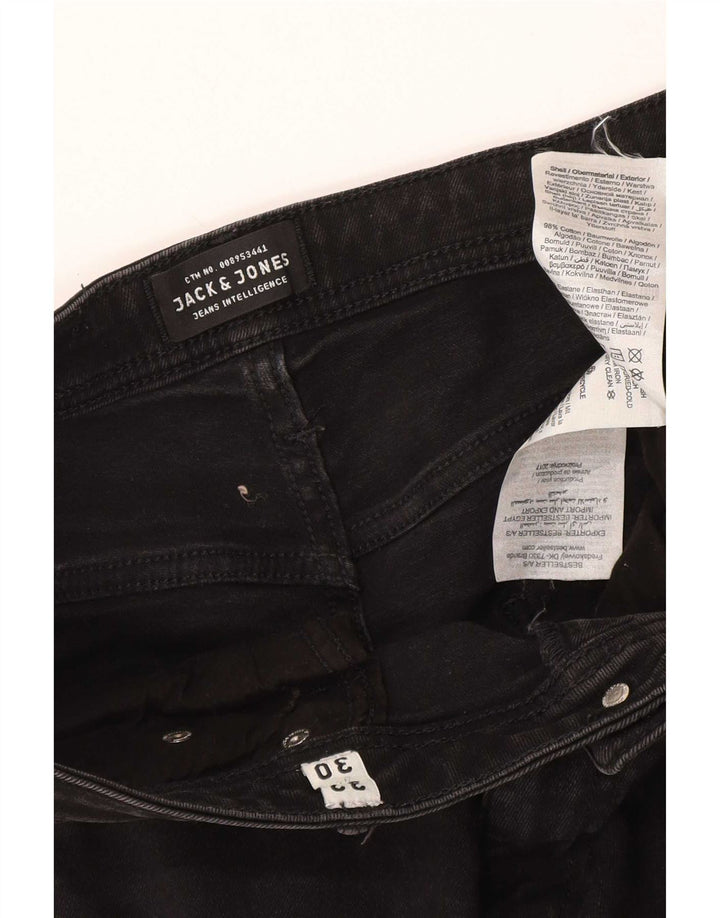 Jack & Jones Hombre GLENN Slim Jeans W32 L30 Algodón Negro
