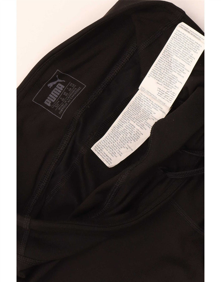 Puma Mujer Capri Chándal Pantalones UK 10 Pequeño Poliéster Negro