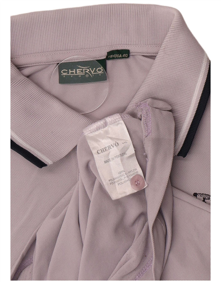 Chervo Polo para hombre UK 40 Medium Púrpura Poliamida