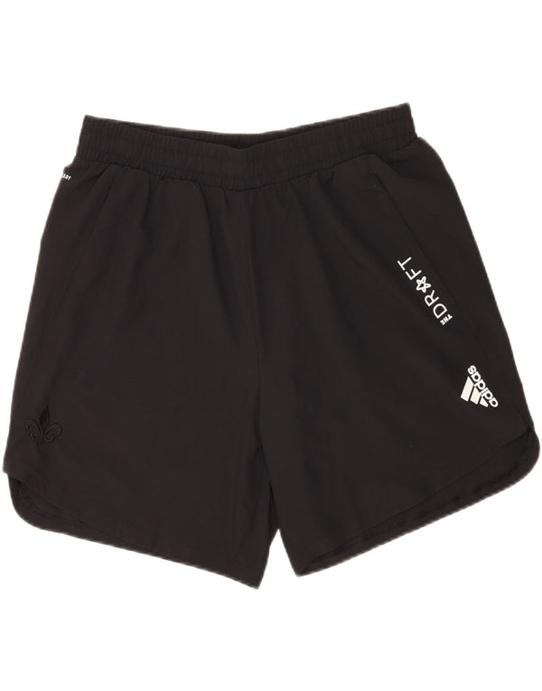 Adidas - Pantalones cortos deportivos con gráficos para hombre, talla grande, poliéster negro