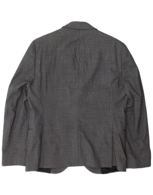 Daniele Alessandrini Chaqueta tipo blazer de 2 botones para hombre IT 52 XL Pata de gallo gris