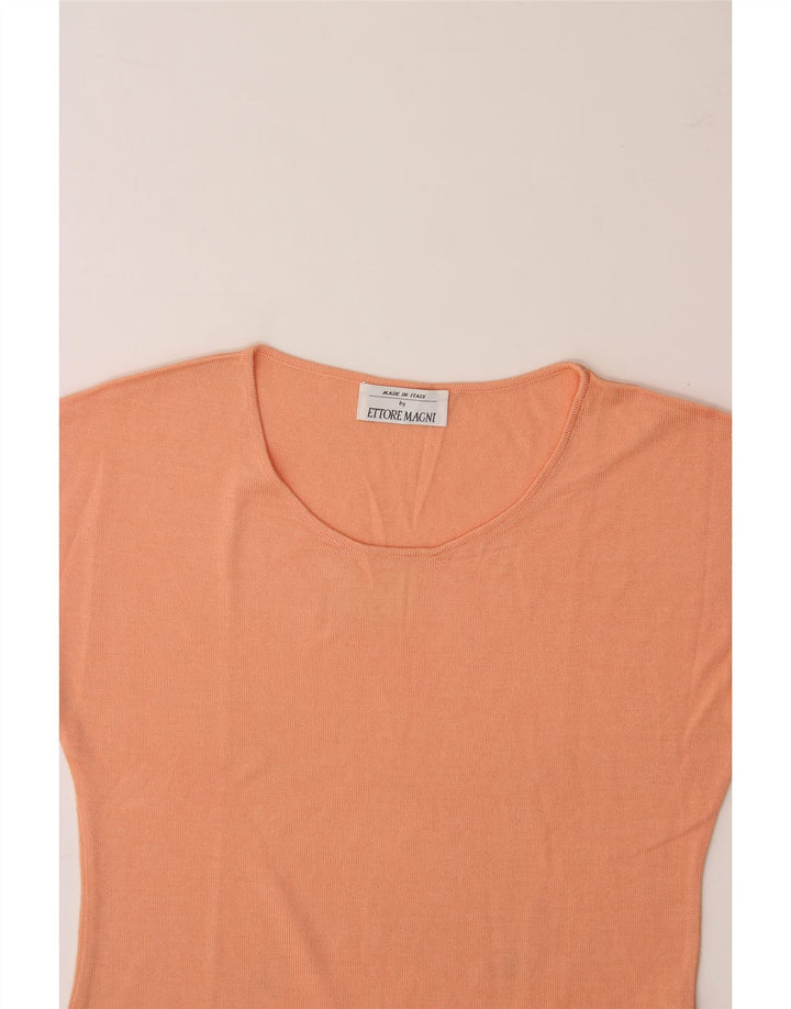 VINTAGE Womens T-Shirt Top IT 44 Medium Orange Cotton Vintage Vintage and Second-Hand Vintage from Messina Hembry 