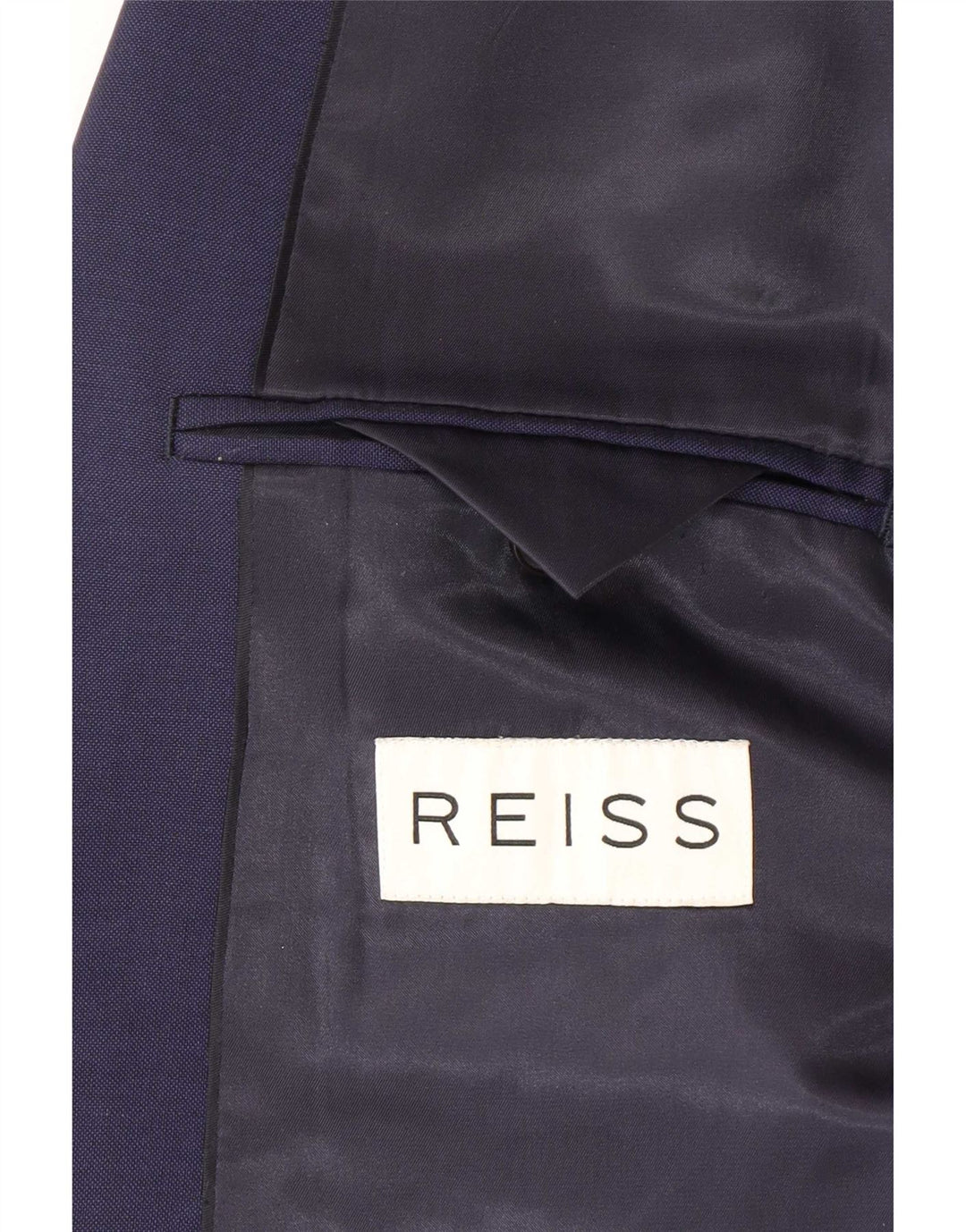 Reiss Chaqueta tipo blazer de 1 botón para hombre UK 38 Mediana lana azul marino