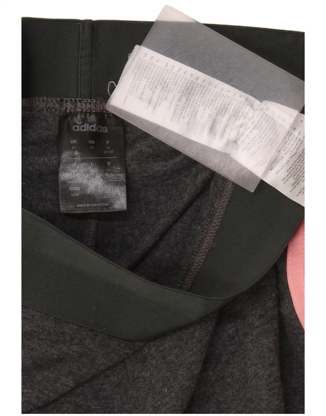 Adidas Leggings cortos para mujer Reino Unido 12/14 Algodón gris medio