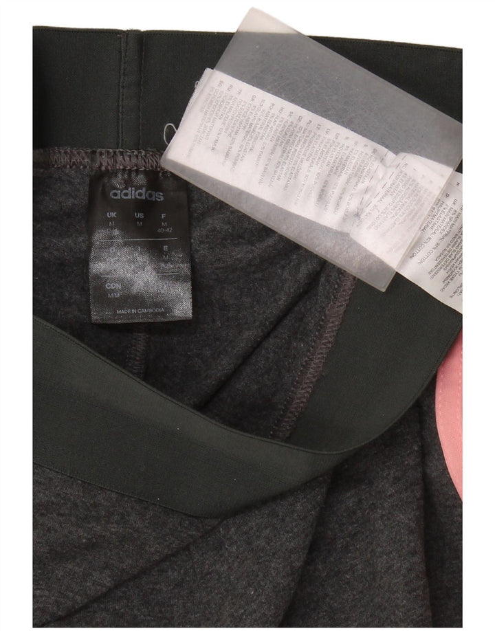 Adidas Leggings cortos para mujer Reino Unido 12/14 Algodón gris medio